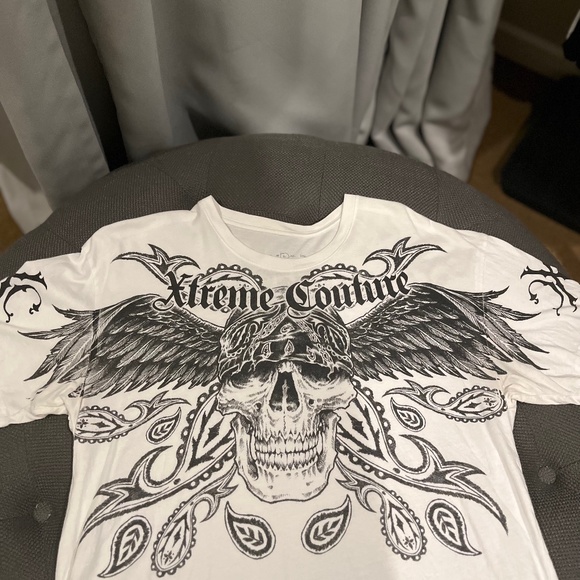 Xtreme Couture Large Black & White T-Shirt - Picture 1 of 3